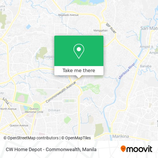 How to get to CW Home Depot - Commonwealth in Quezon City by Bus?