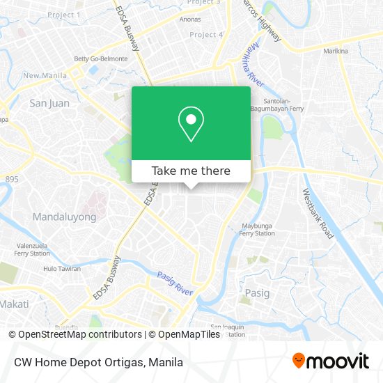 CW Home Depot Ortigas map