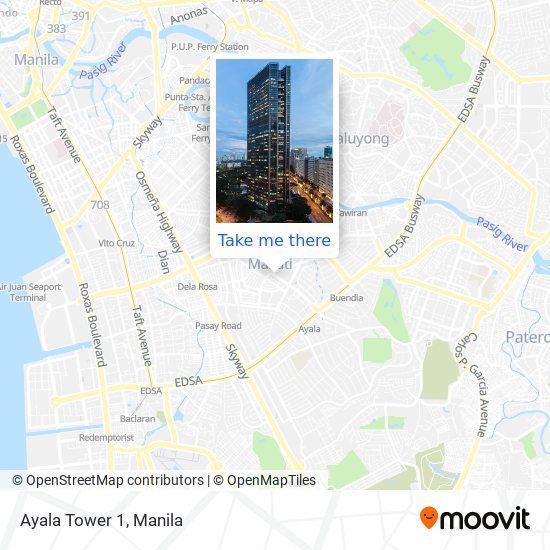 Ayala Tower 1 map