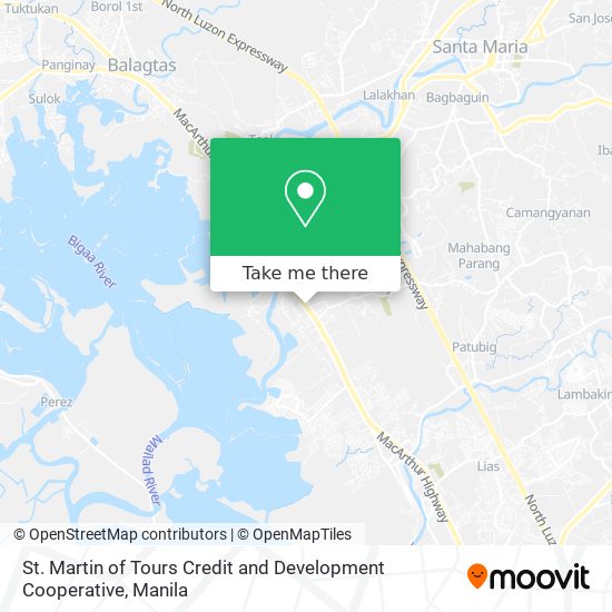 St. Martin of Tours Credit and Development Cooperative map
