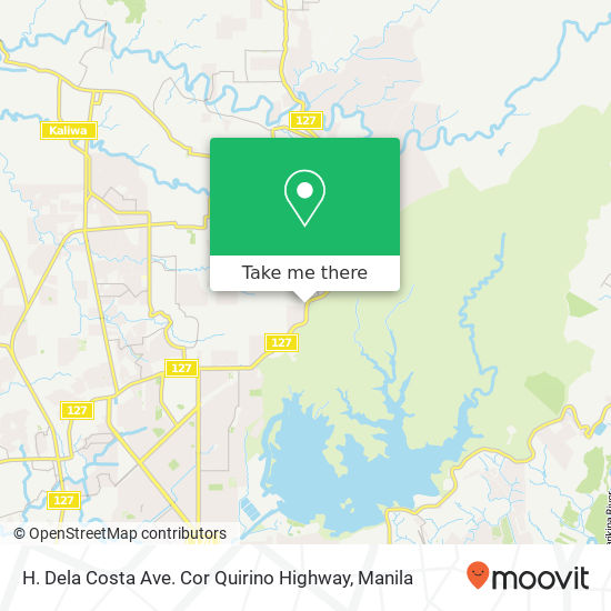 H. Dela Costa Ave. Cor Quirino Highway map
