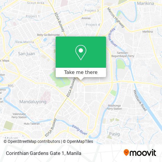Corinthian Gardens Gate 1 map