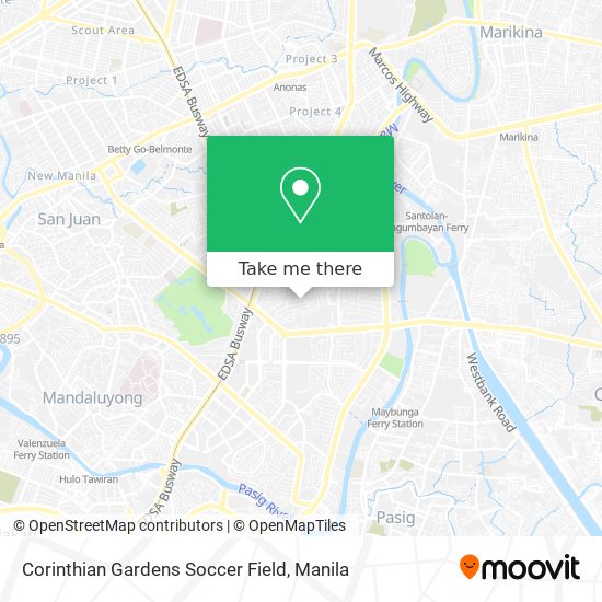 Corinthian Gardens Soccer Field map