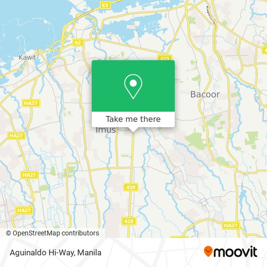 Aguinaldo Hi-Way map