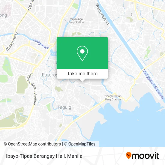 Ibayo-Tipas Barangay Hall map