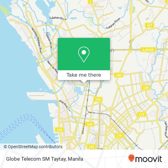 Globe Telecom SM Taytay map