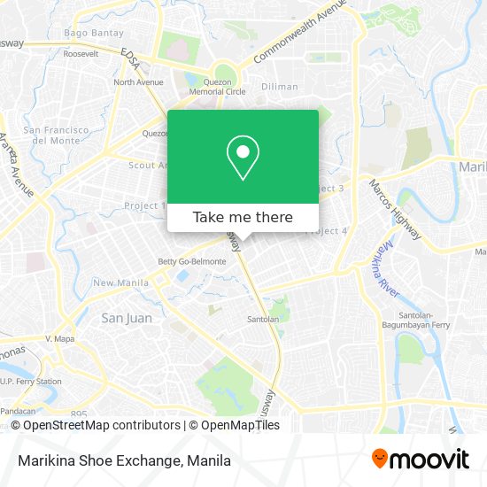 Marikina Shoe Exchange map