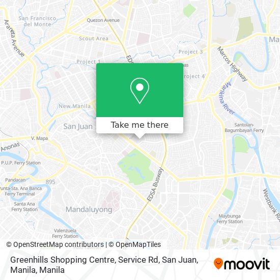 Greenhills Shopping Centre, Service Rd, San Juan, Manila map