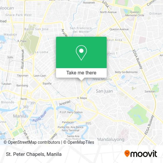 St. Peter Chapels map