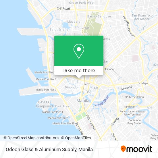 Odeon Glass & Aluminum Supply map
