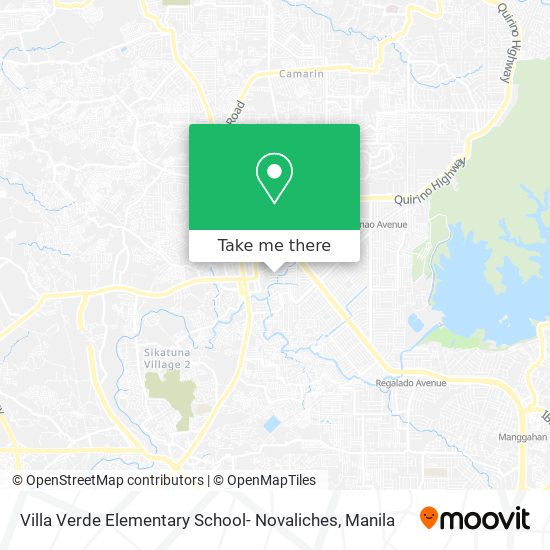 Villa Verde Elementary School- Novaliches map