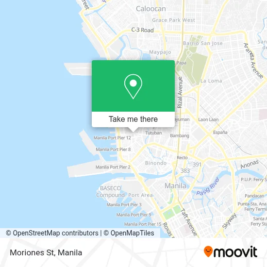 Moriones St map