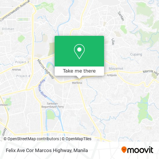 Felix Ave Cor Marcos Highway map