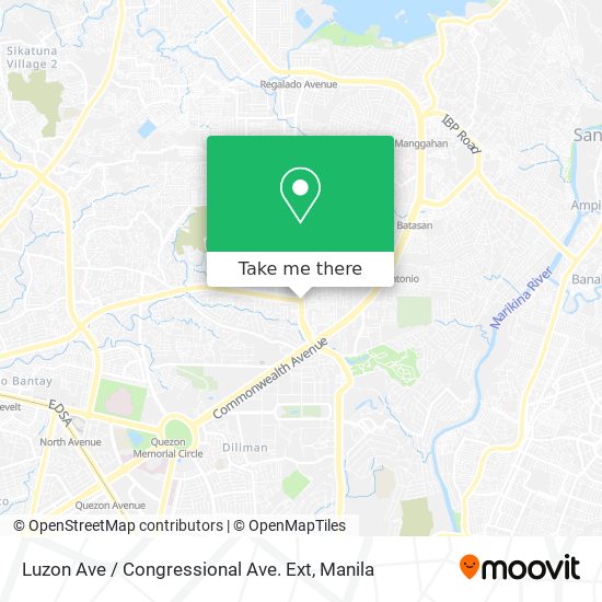 Luzon Ave / Congressional Ave. Ext map