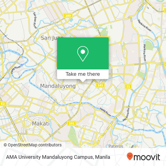 AMA University Mandaluyong Campus map