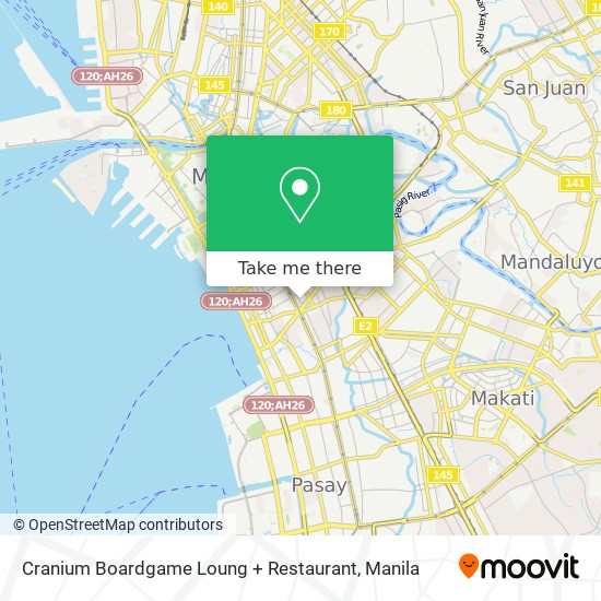 Cranium Boardgame Loung + Restaurant map