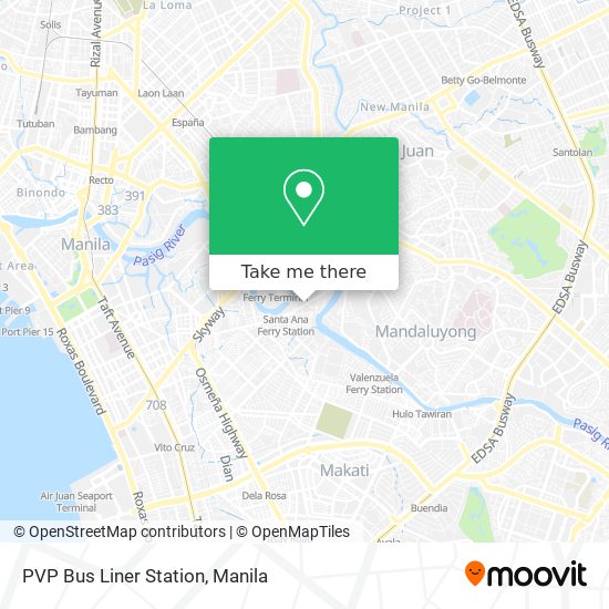 PVP Bus Liner Station map