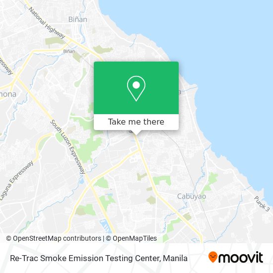 Re-Trac Smoke Emission Testing Center map