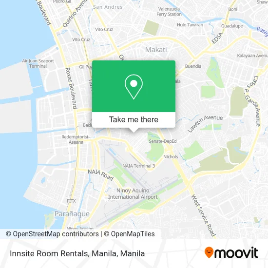 Innsite Room Rentals, Manila map