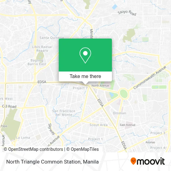 North Triangle Common Station map