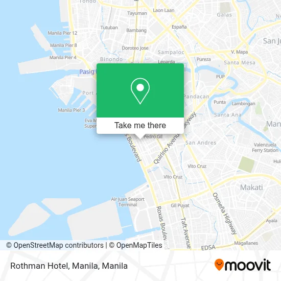 Rothman Hotel, Manila map