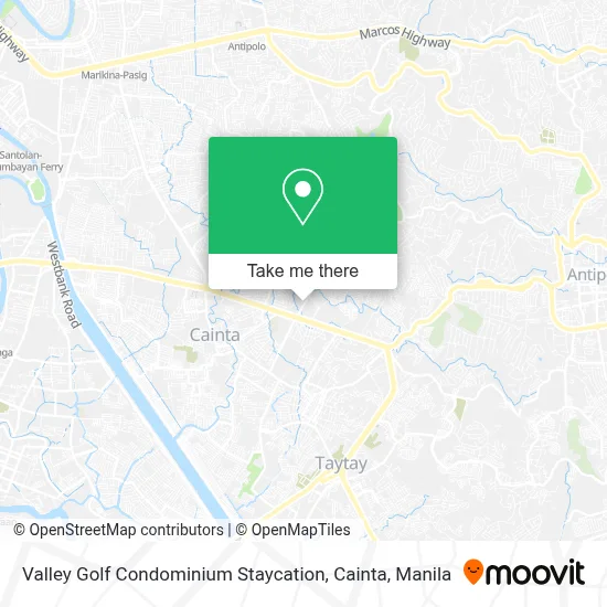 Valley Golf Condominium Staycation, Cainta map