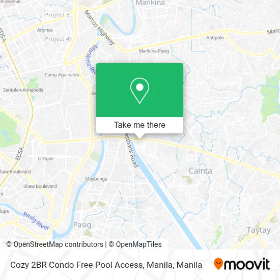 Cozy 2BR Condo Free Pool Access, Manila map