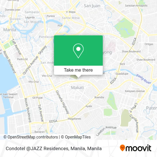 Condotel @JAZZ Residences, Manila map