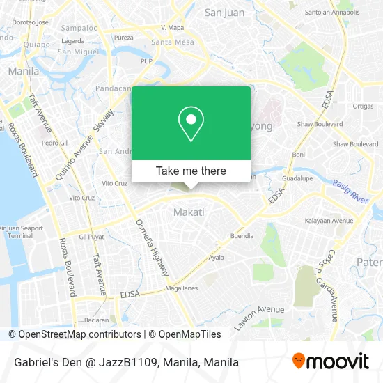 Gabriel's Den @ JazzB1109, Manila map