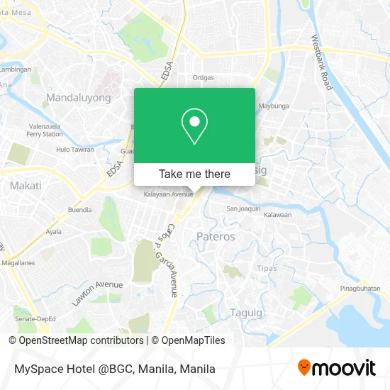 MySpace Hotel @BGC, Manila map