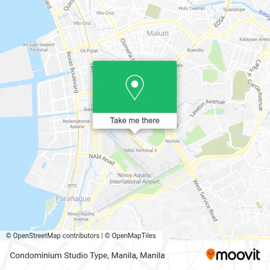Condominium Studio Type, Manila map