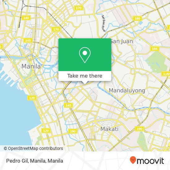 Pedro Gil, Manila map