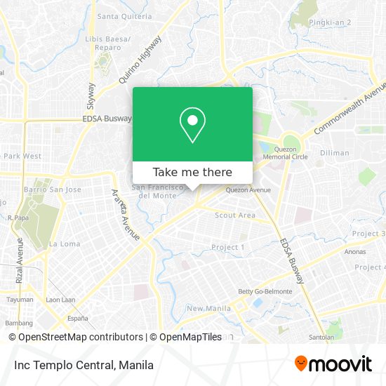 Inc Templo Central map