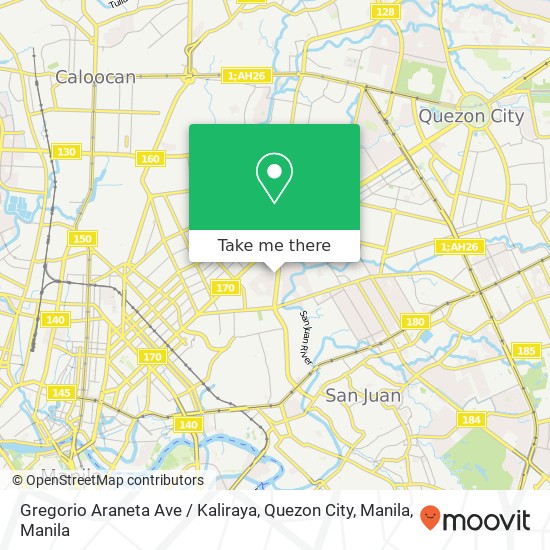 Gregorio Araneta Ave / Kaliraya, Quezon City, Manila map