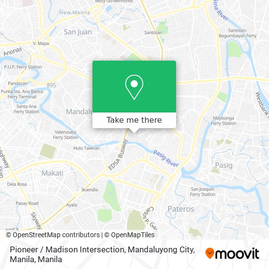 Pioneer / Madison Intersection, Mandaluyong City, Manila map