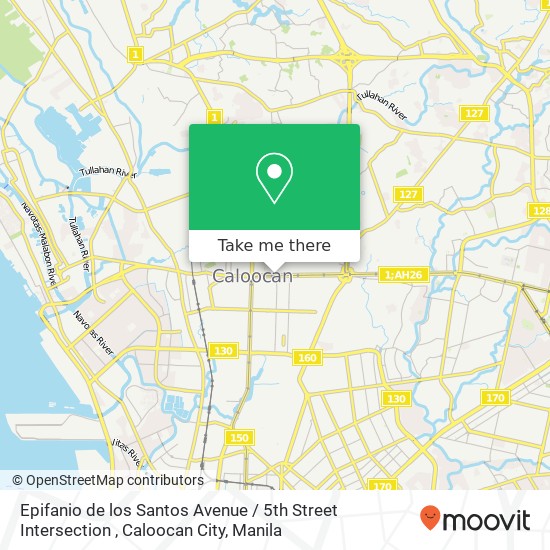 Epifanio de los Santos Avenue / 5th Street Intersection , Caloocan City map