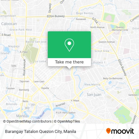 Barangay Tatalon Quezon City map