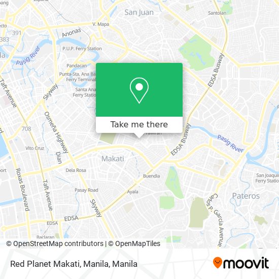 Red Planet Makati, Manila map