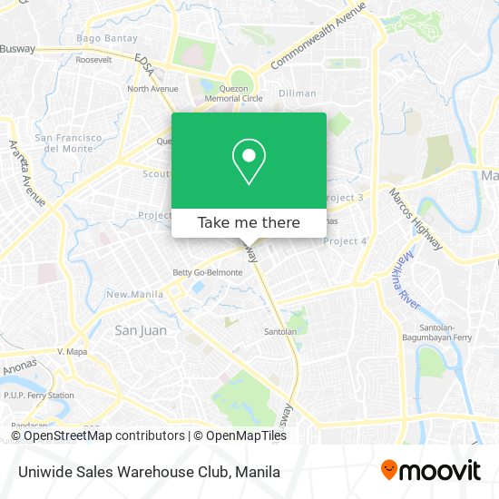 Uniwide Sales Warehouse Club map