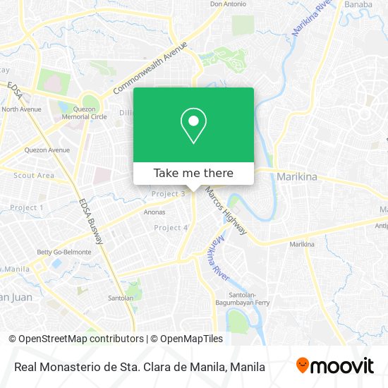 Real Monasterio de Sta. Clara de Manila map