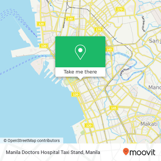 Manila Doctors Hospital Taxi Stand map