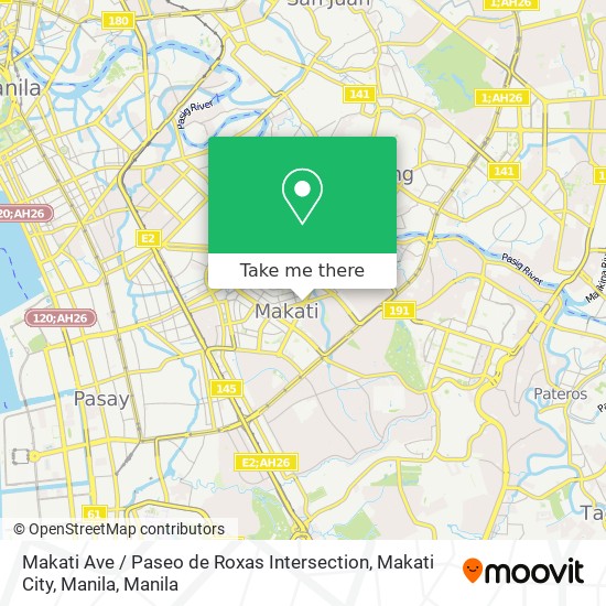 Makati Ave / Paseo de Roxas Intersection, Makati City, Manila map