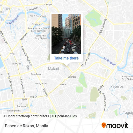 Paseo de Roxas map
