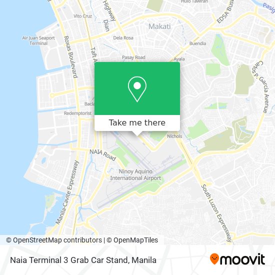 Naia Terminal 3 Grab Car Stand map