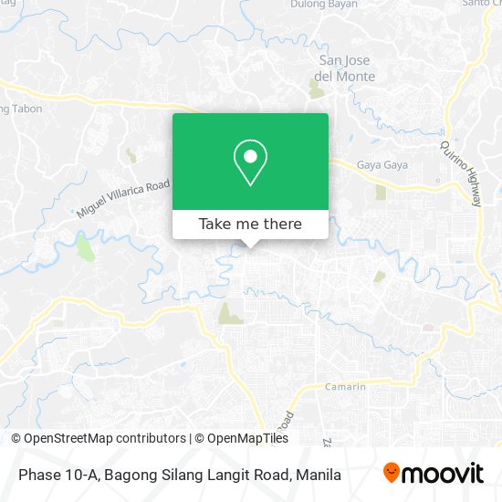 Phase 10-A, Bagong Silang Langit Road map