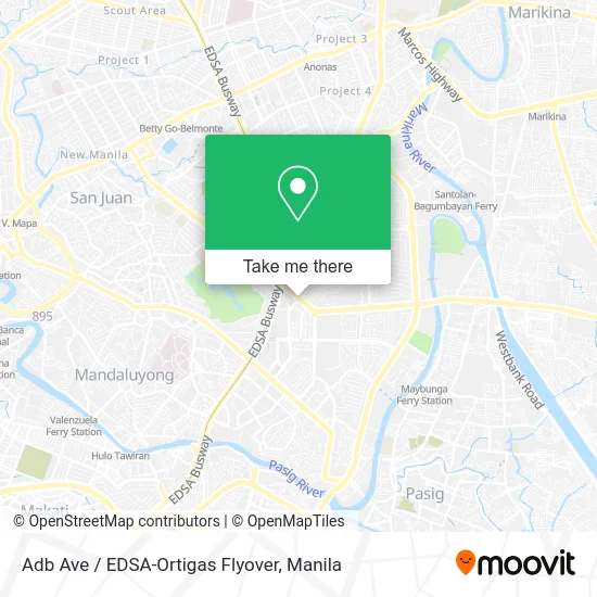 Adb Ave / EDSA-Ortigas Flyover map