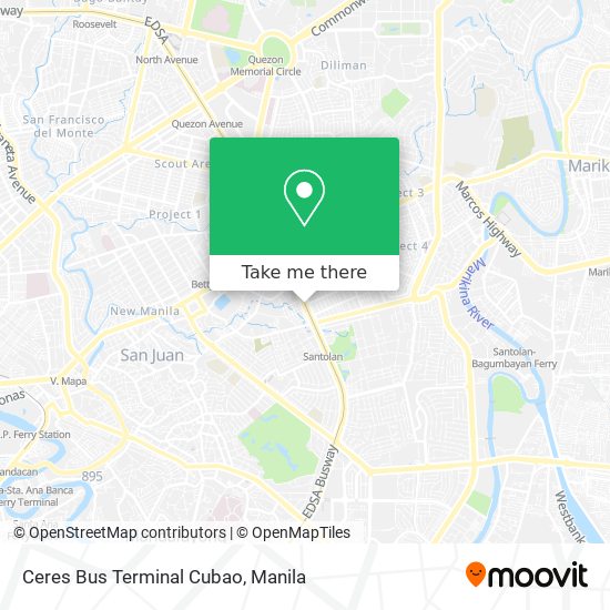 Ceres Bus Terminal Cubao map