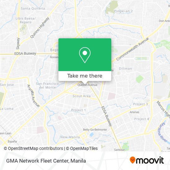 GMA Network Fleet Center map