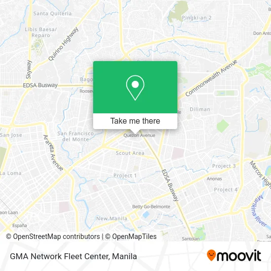 GMA Network Fleet Center map