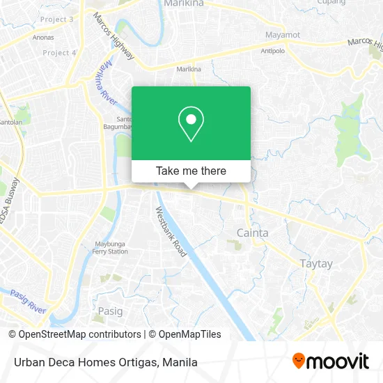 Urban Deca Homes Ortigas map